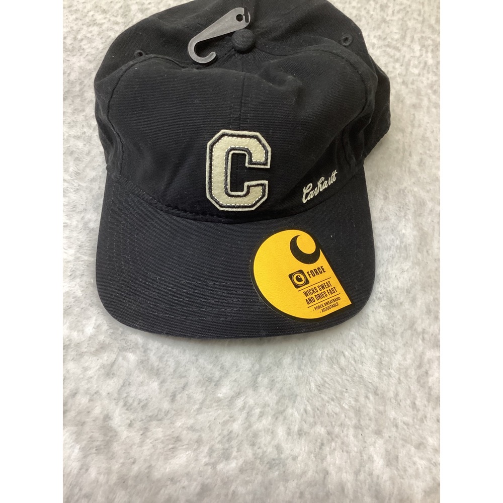 Carhartt Force Canvas C Patch Cap Black Adjustable Hat AH6302 106302-N04